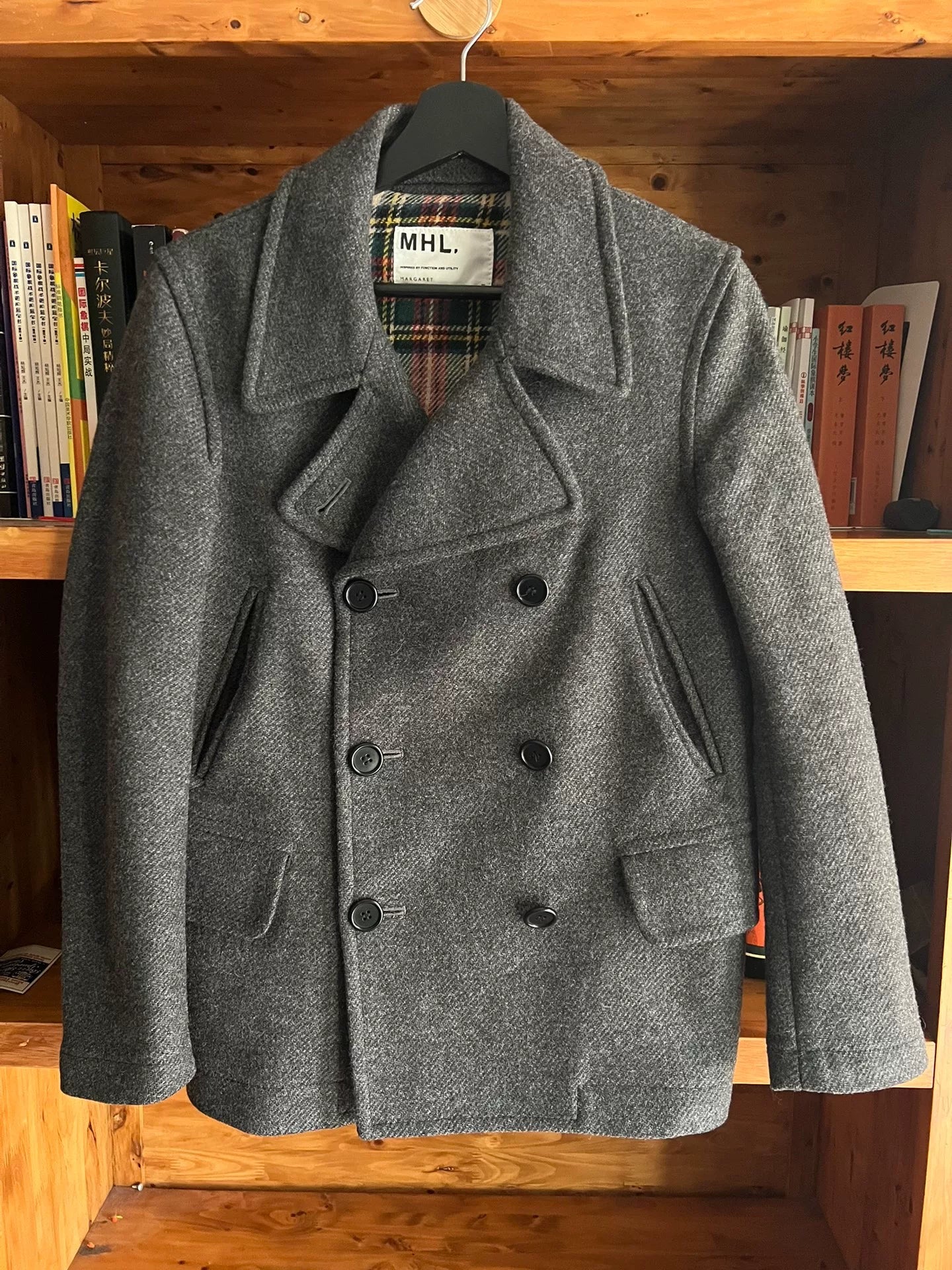gray wool coat by margaret howell