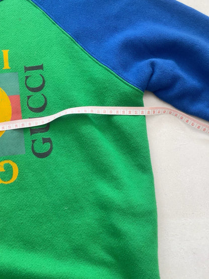 Gucci Green and Blue Knitted Sweatshirt