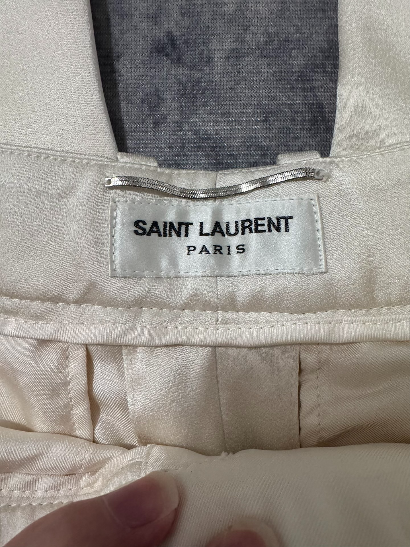 Saint Laurent 23SS Beige Wide-Leg Pants