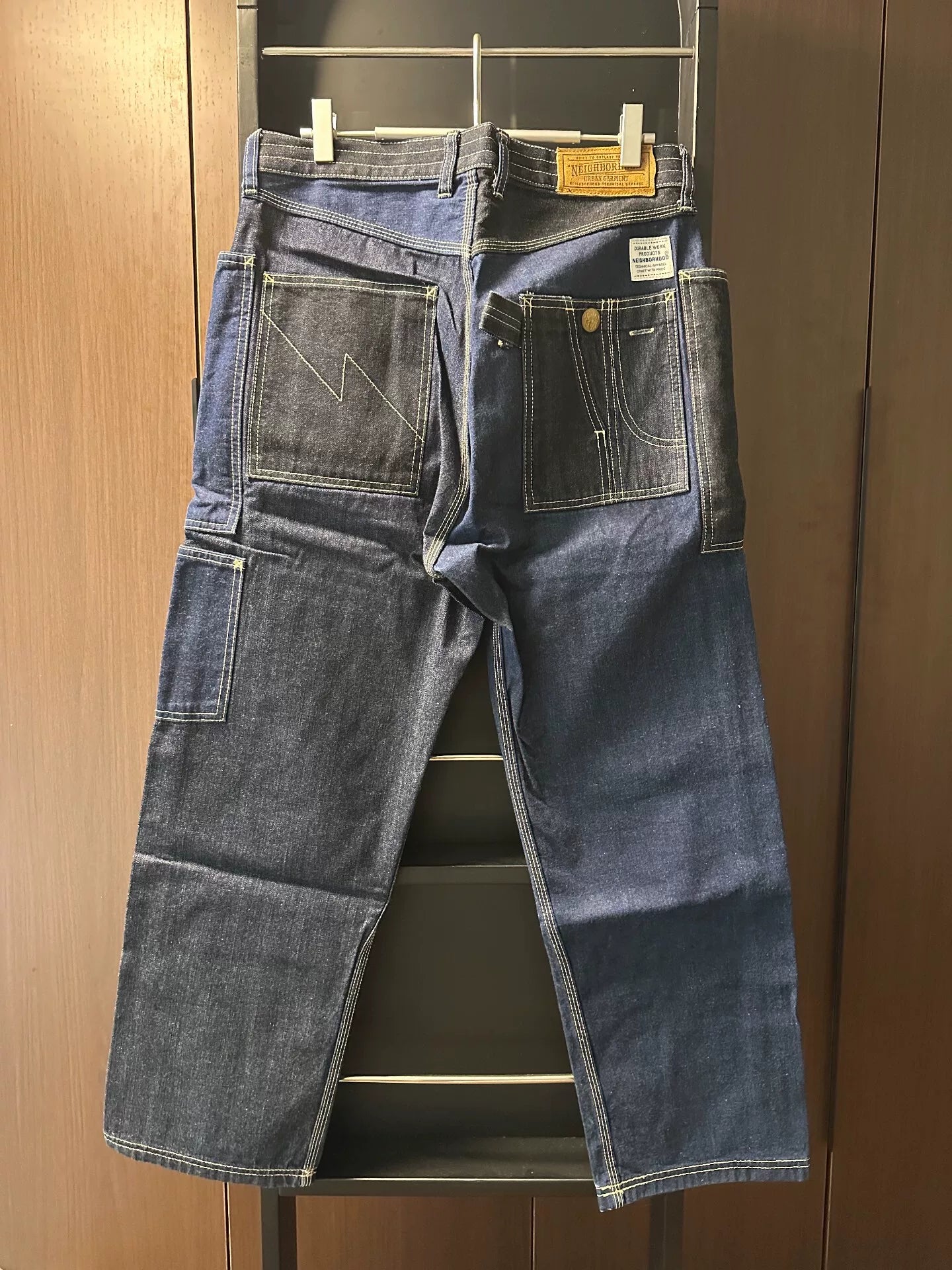 Neighborhood Raw Denim Patchwork Jeans
