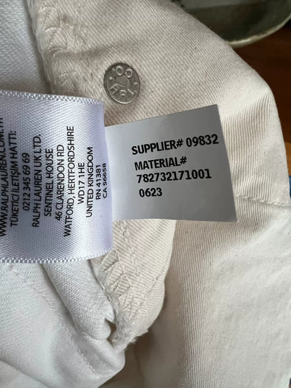 RRL Double RL White Denim Slim Fit Pants