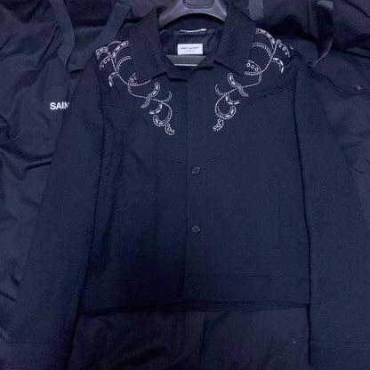 Saint Laurent Men's Beaded Studded Jacket