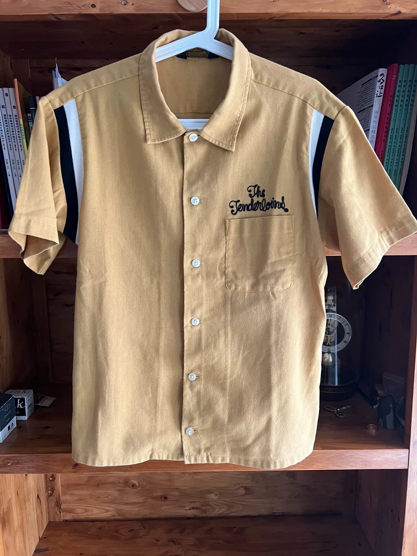 vintage tenderloin yellow bowling short sleeve shirt