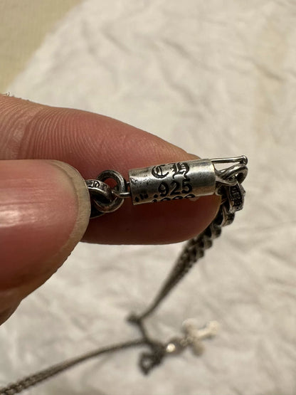 Chrome Hearts Medium Water Drop Flame Cross Paper Chain Necklace