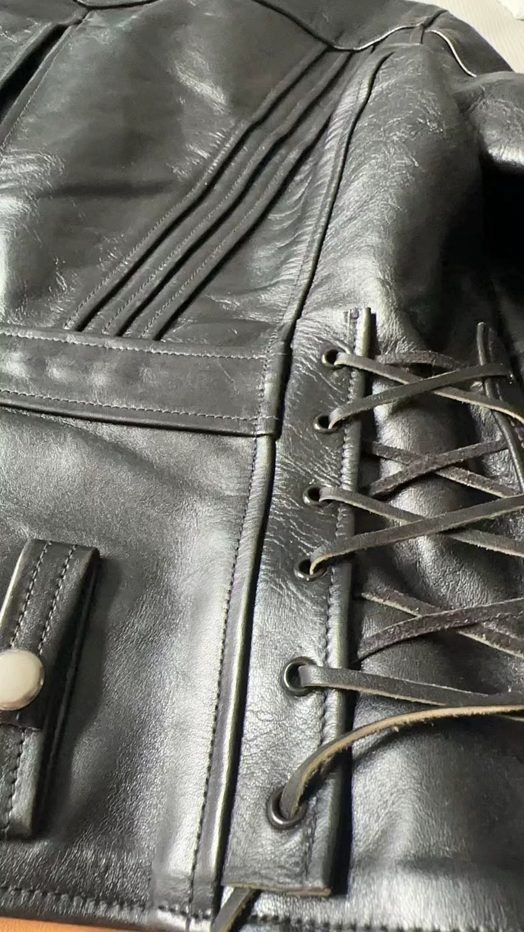 Vintage Freewheelers Black Leather Jacket