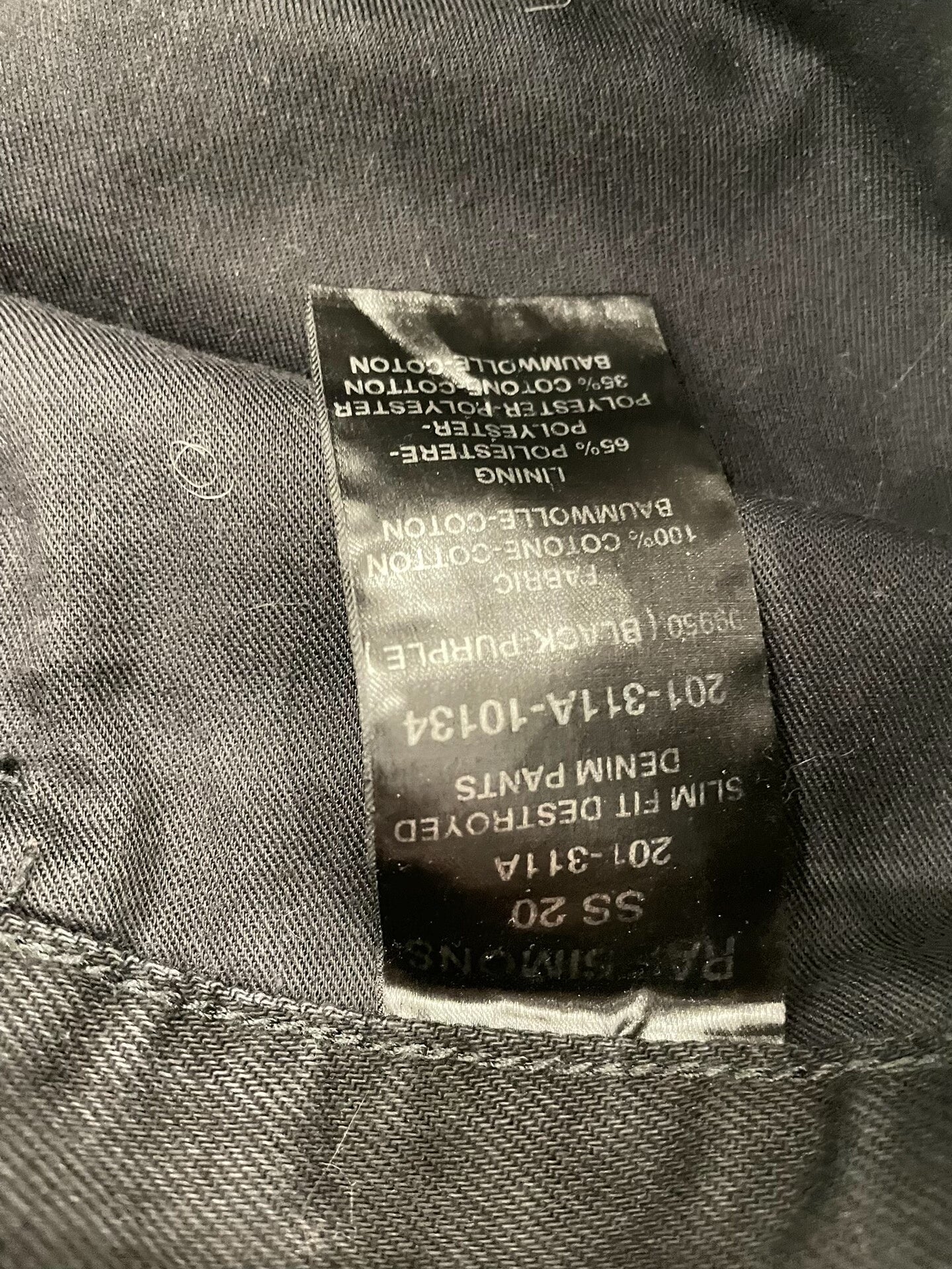 Raf Simons Distressed Denim Pants