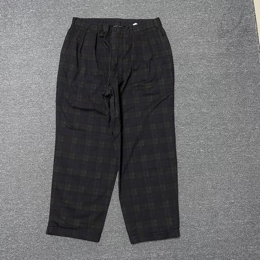 BEAMS SSZ Plaid Loose-Fit Pants