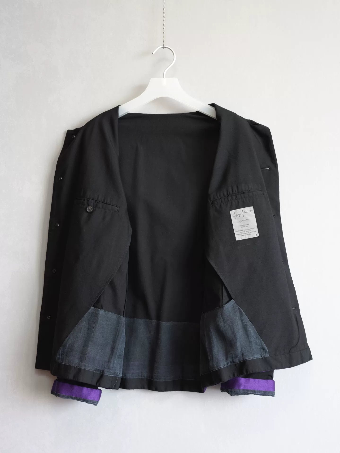 Yohji Yamamoto Silk Stripe Jacket