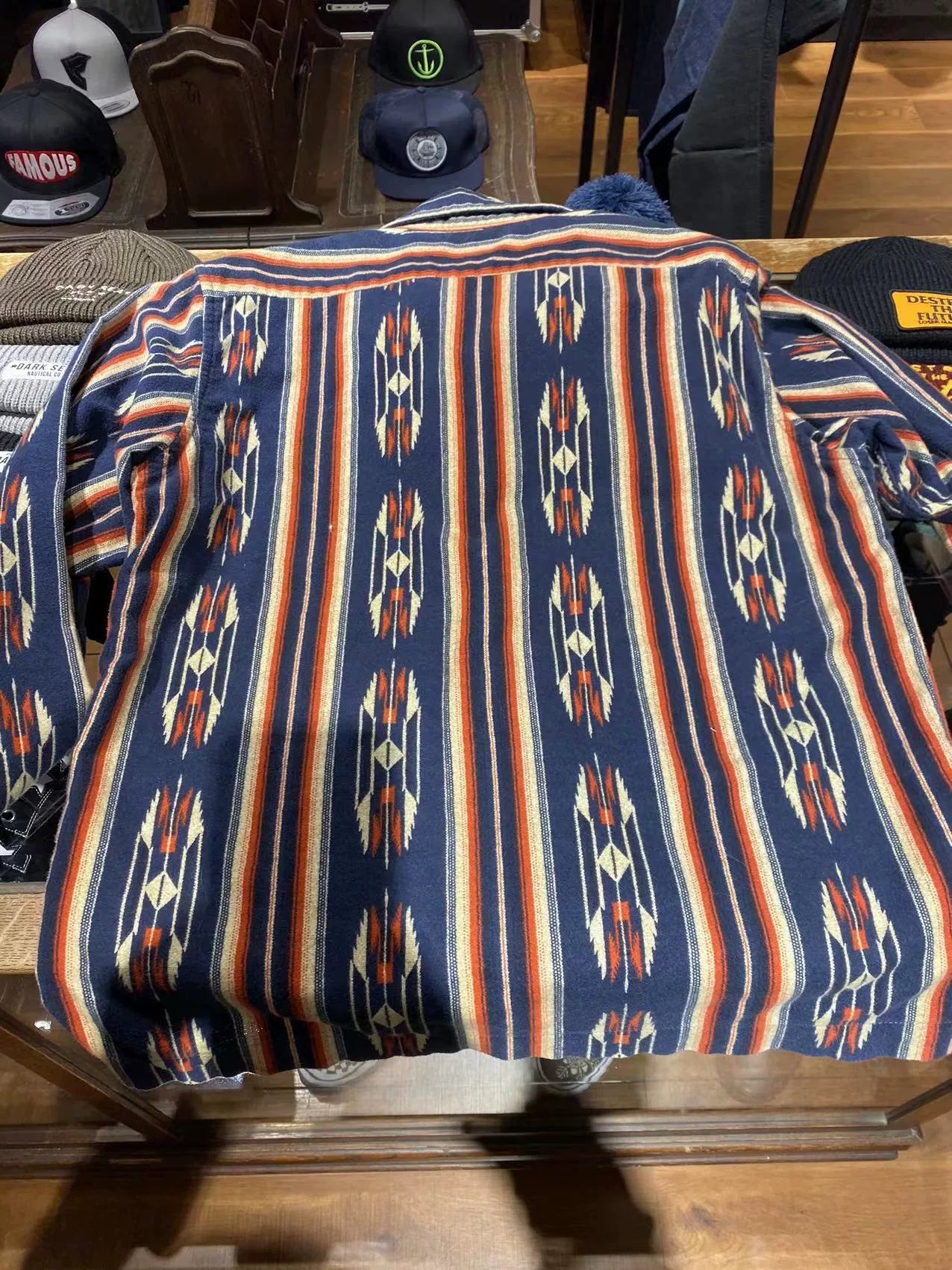 westcoast tribal patterned shirt with collar