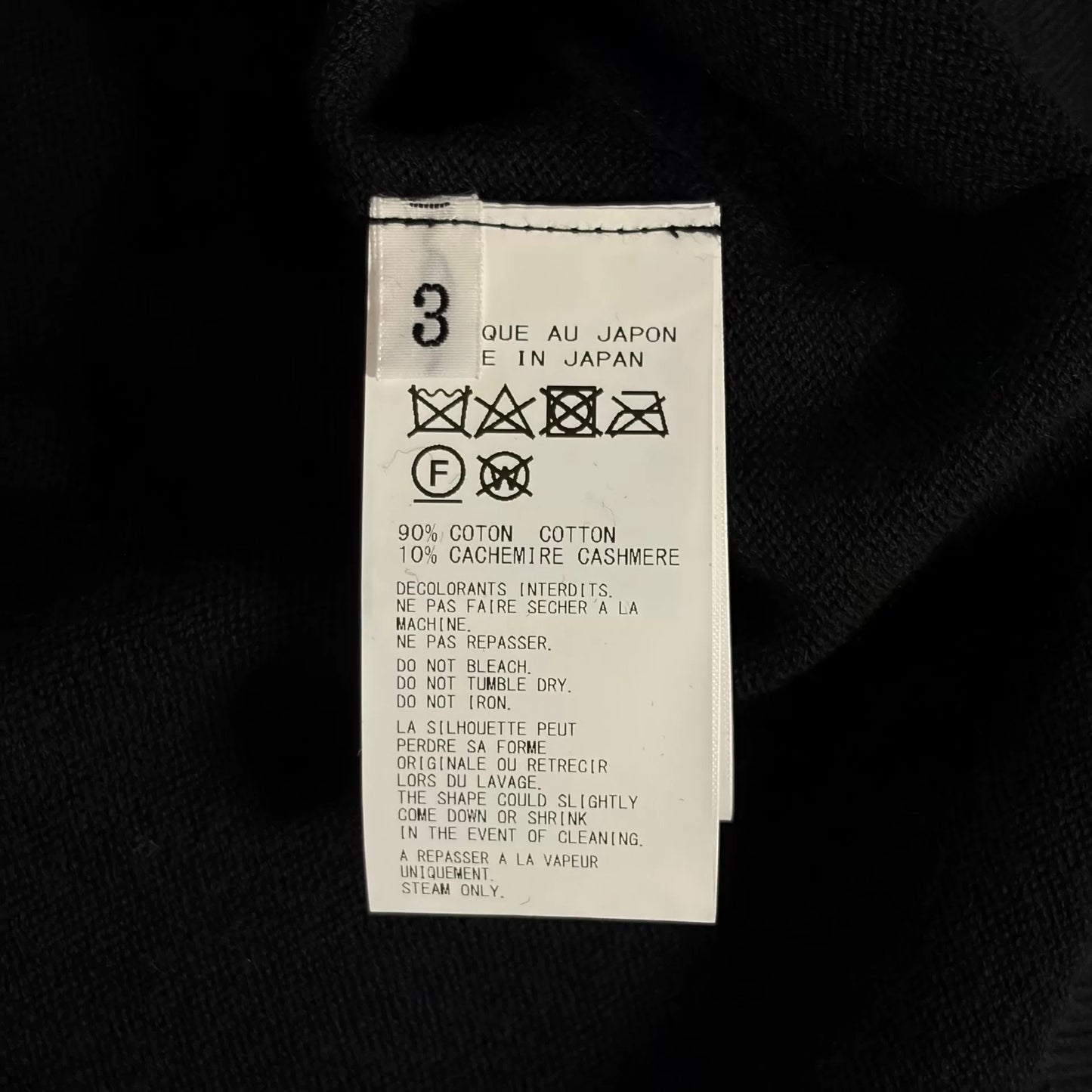 black long sleeve wool cashmere sweater