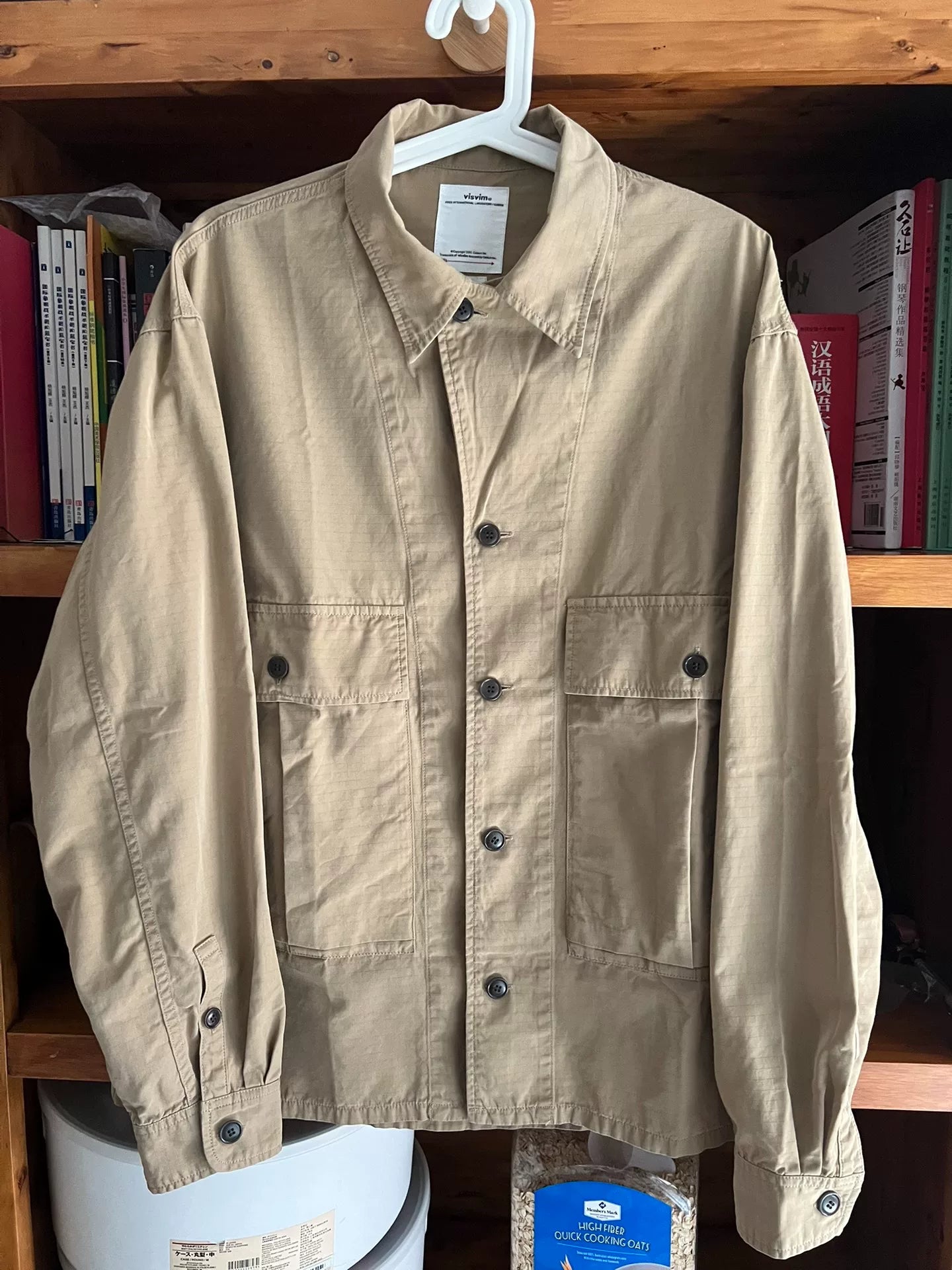 visvim domaine shirt with badges khaki