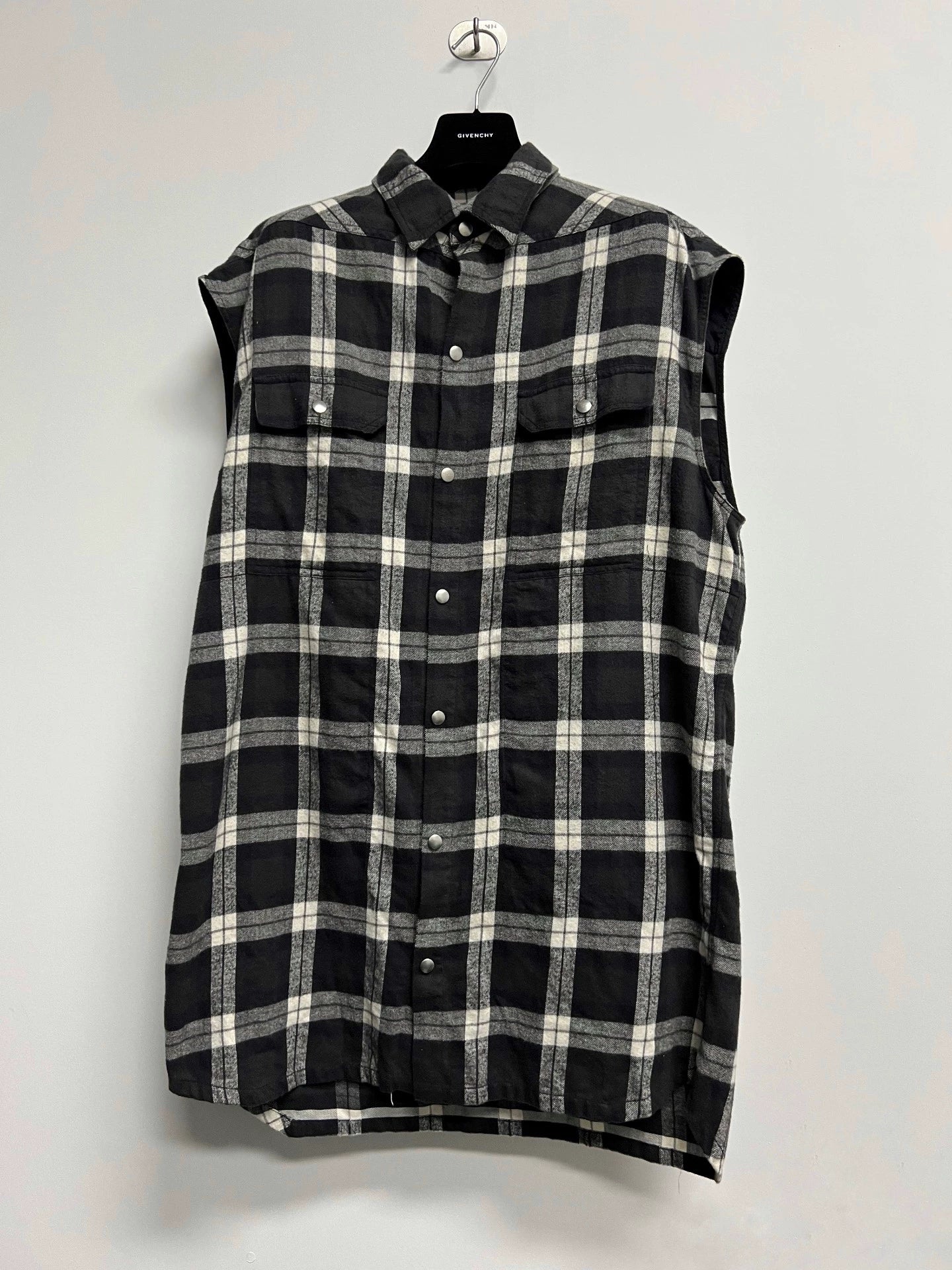 Rick Owens Sleeveless Plaid Shirt
