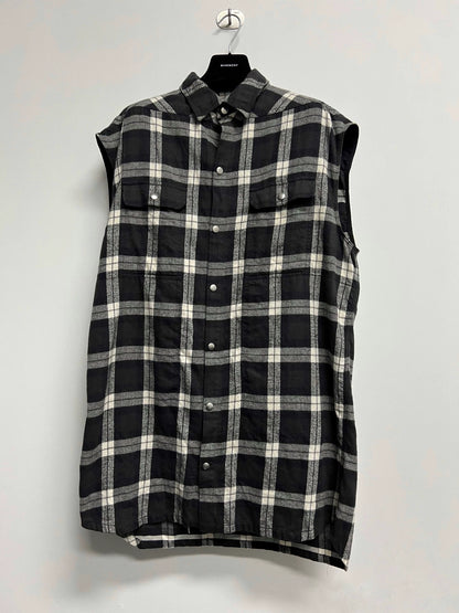 Rick Owens Sleeveless Plaid Shirt