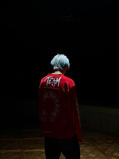 Chrome Hearts Red Graffiti Hockey Jersey