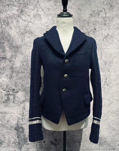 Navy Wool Military Style Jacket