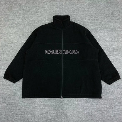 black logo wool blend jacket by balenciaga