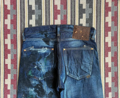 prps noir distressed denim pants from japan