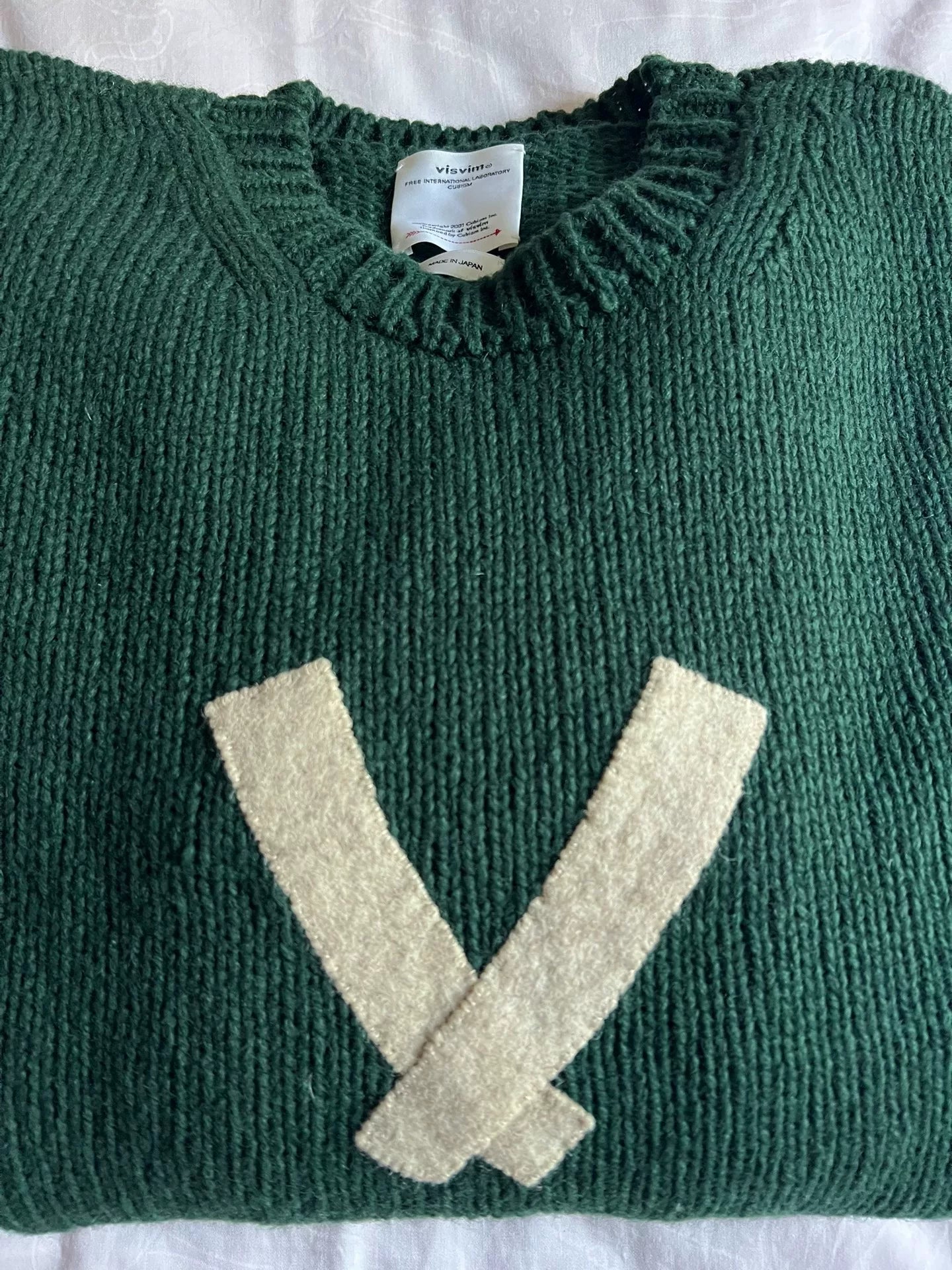 VISVIM 22AW Letterman Crew Knit