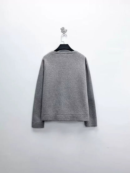gray snake logo embroidered sweatshirt