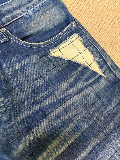 NEIGHBORHOOD 08EX Washed Distressed Jeans