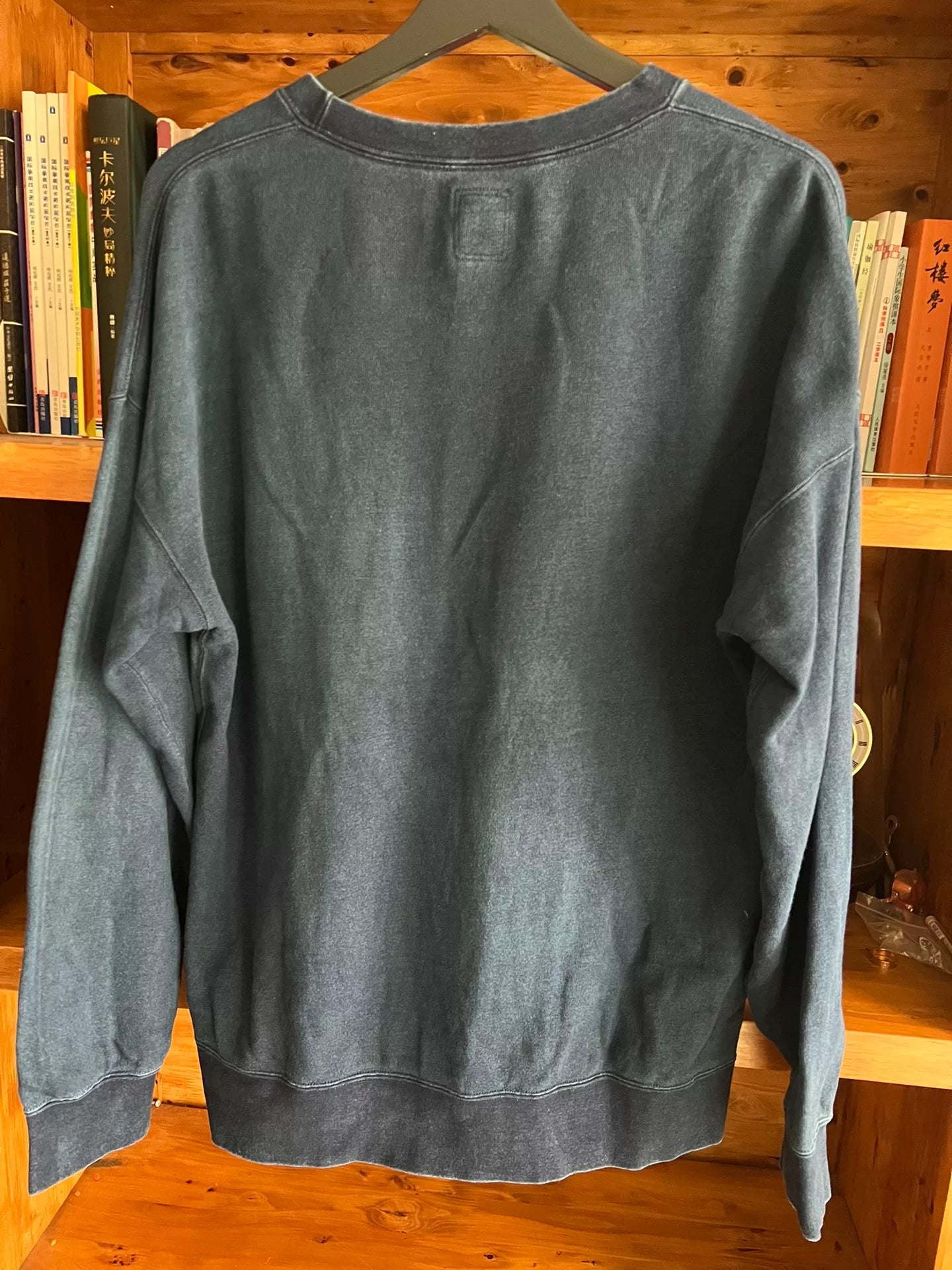 visvim blue dye long sleeve sweatshirt