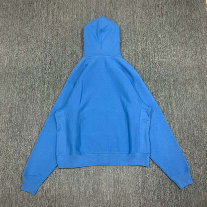 gucci blue logo hoodie with drawstrings