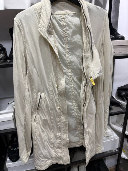 Sheer Layered Stand Collar Jacket