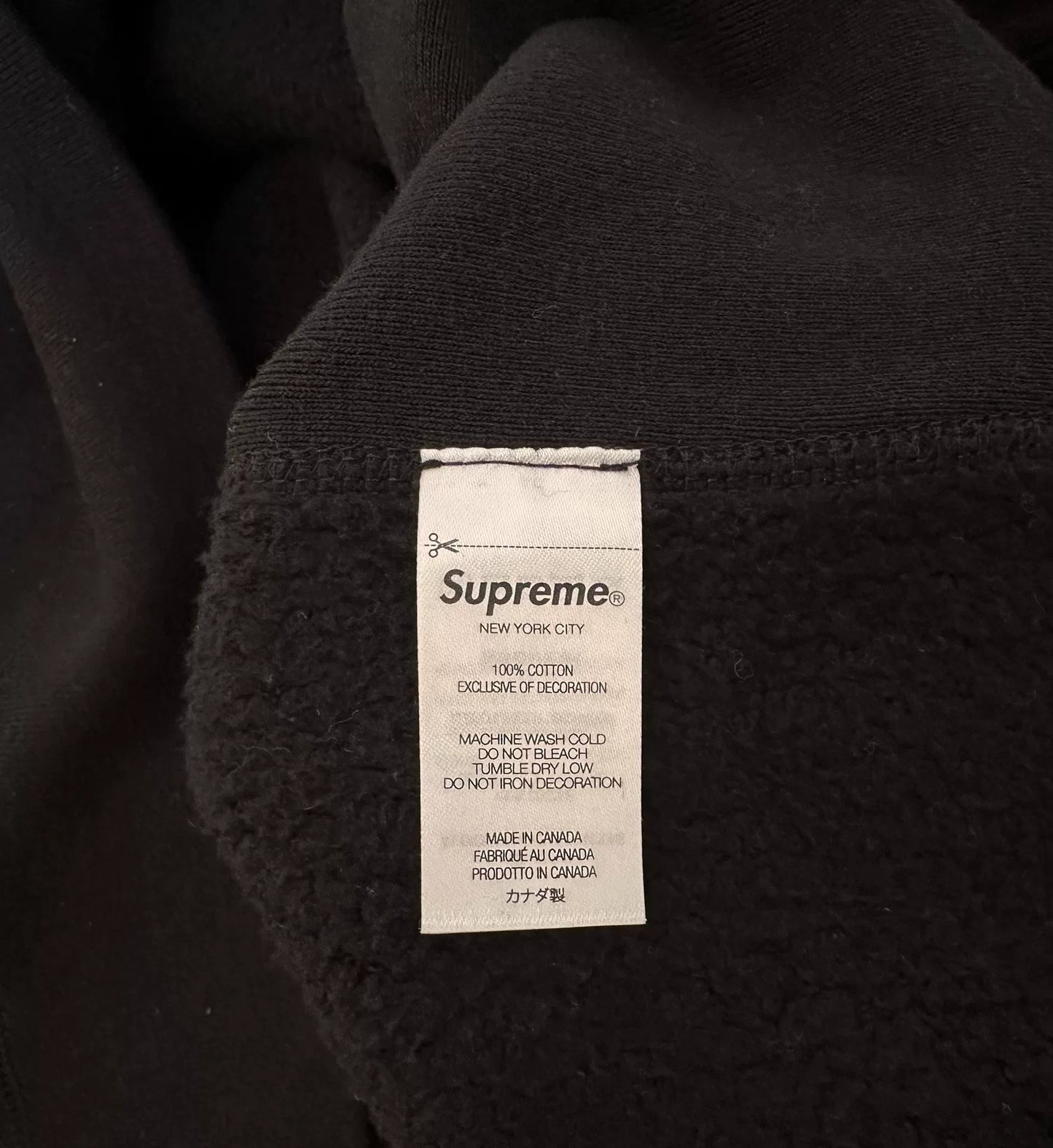 supreme box logo hooded sweatshirt black