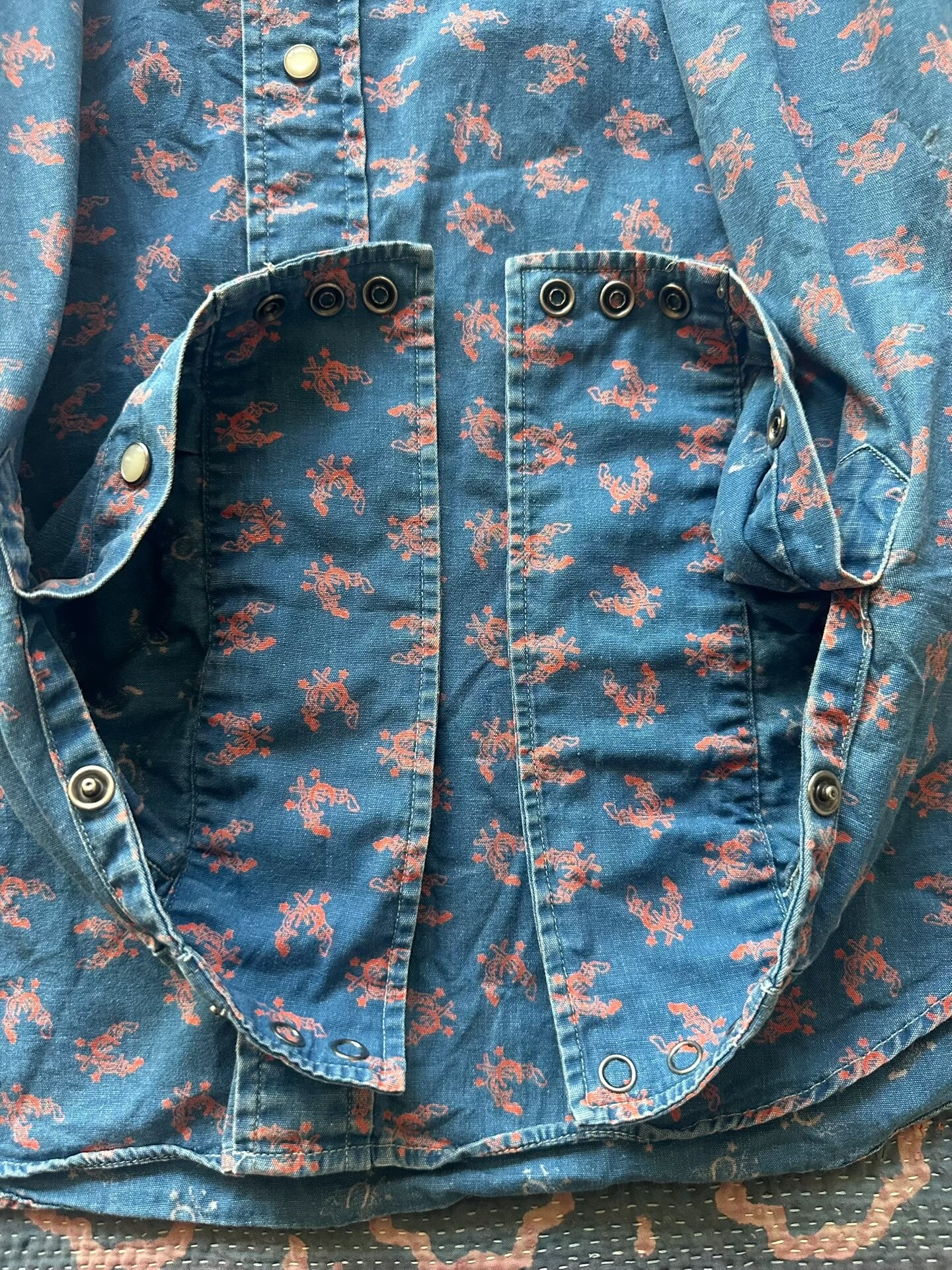 RRL Blue Dye Distressed Shirt