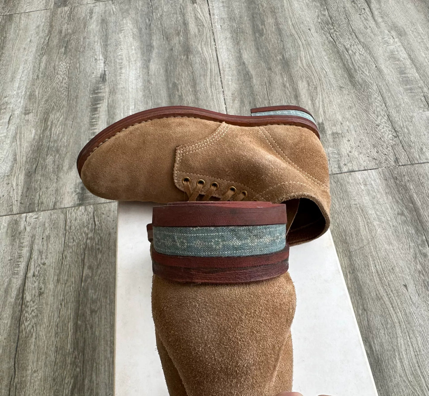 visvim brigadier mid-folk boots in brown