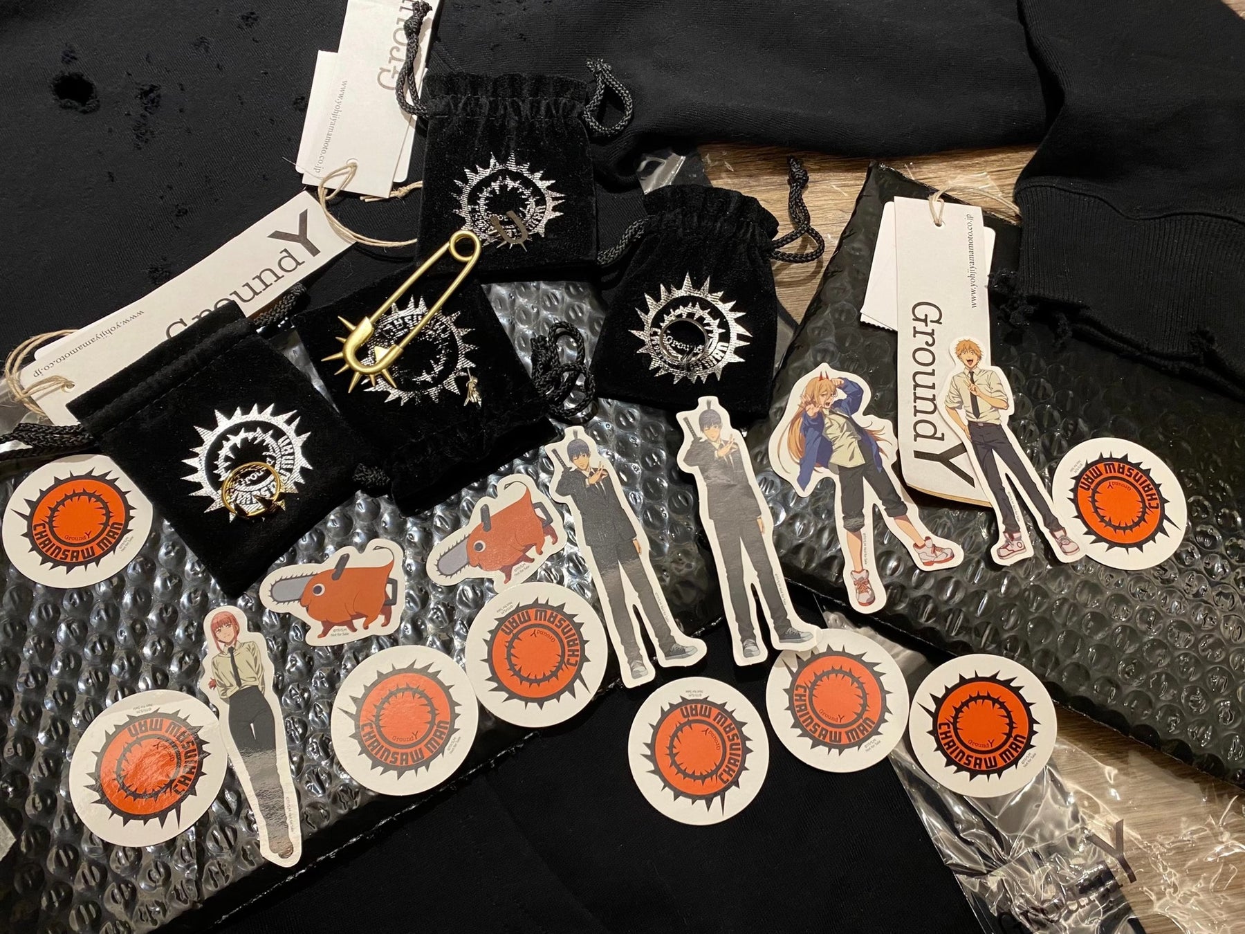 Yohji Yamamoto Ground Y x Chainsaw Man Power Ring Gold