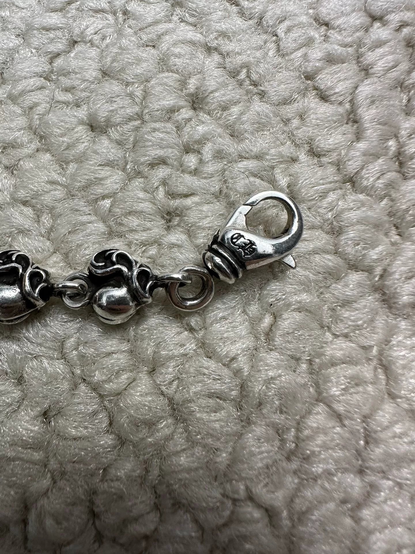 Chrome Hearts Lobster Clasp Vine Heart Bracelet