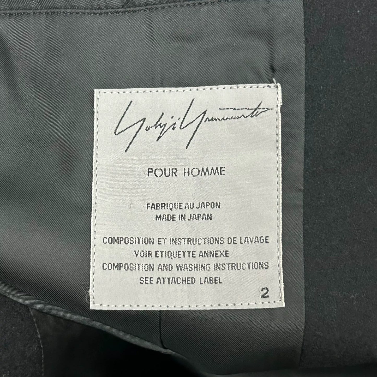 yohji yamamoto black layered suit jacket