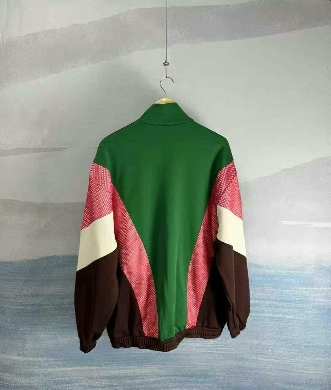 Gucci Green and Brown Color Block Jacket