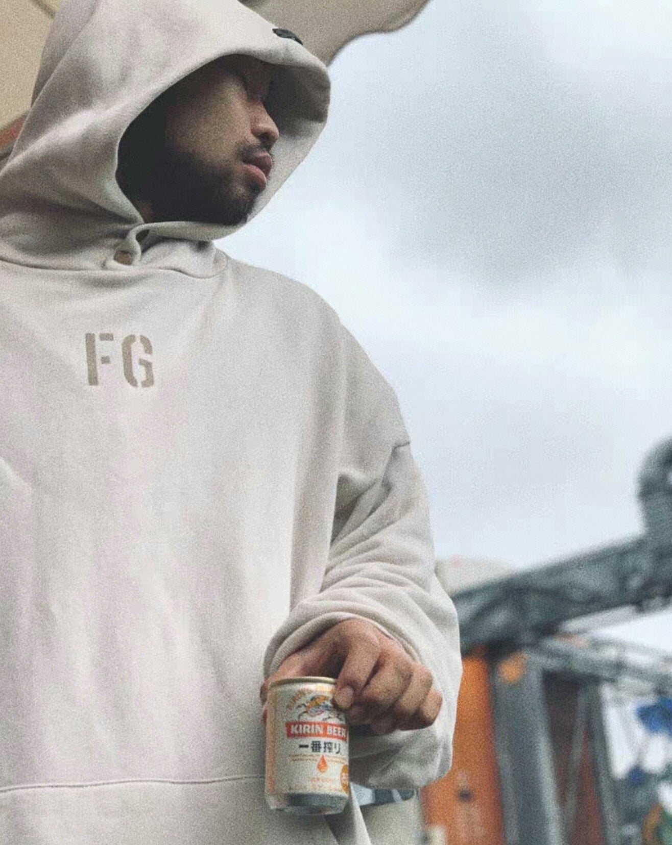 fear of god 7th season beige sweatshirt