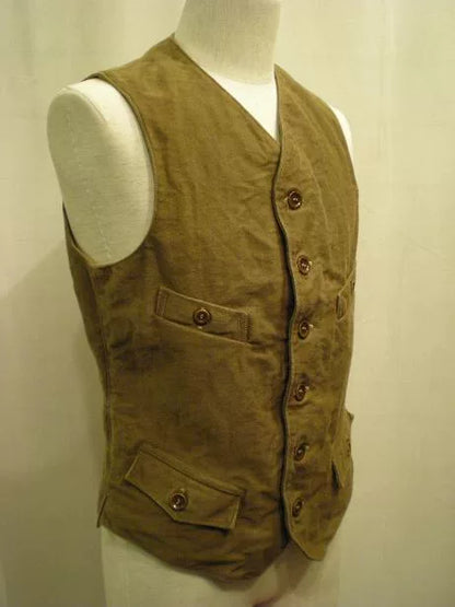 brown hunting coat and vest set