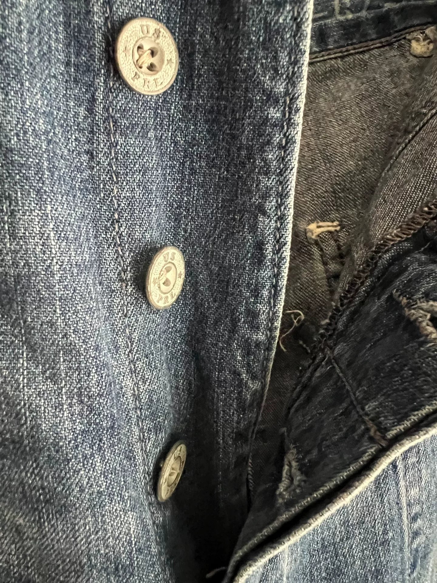 vintage distressed baggy denim pants