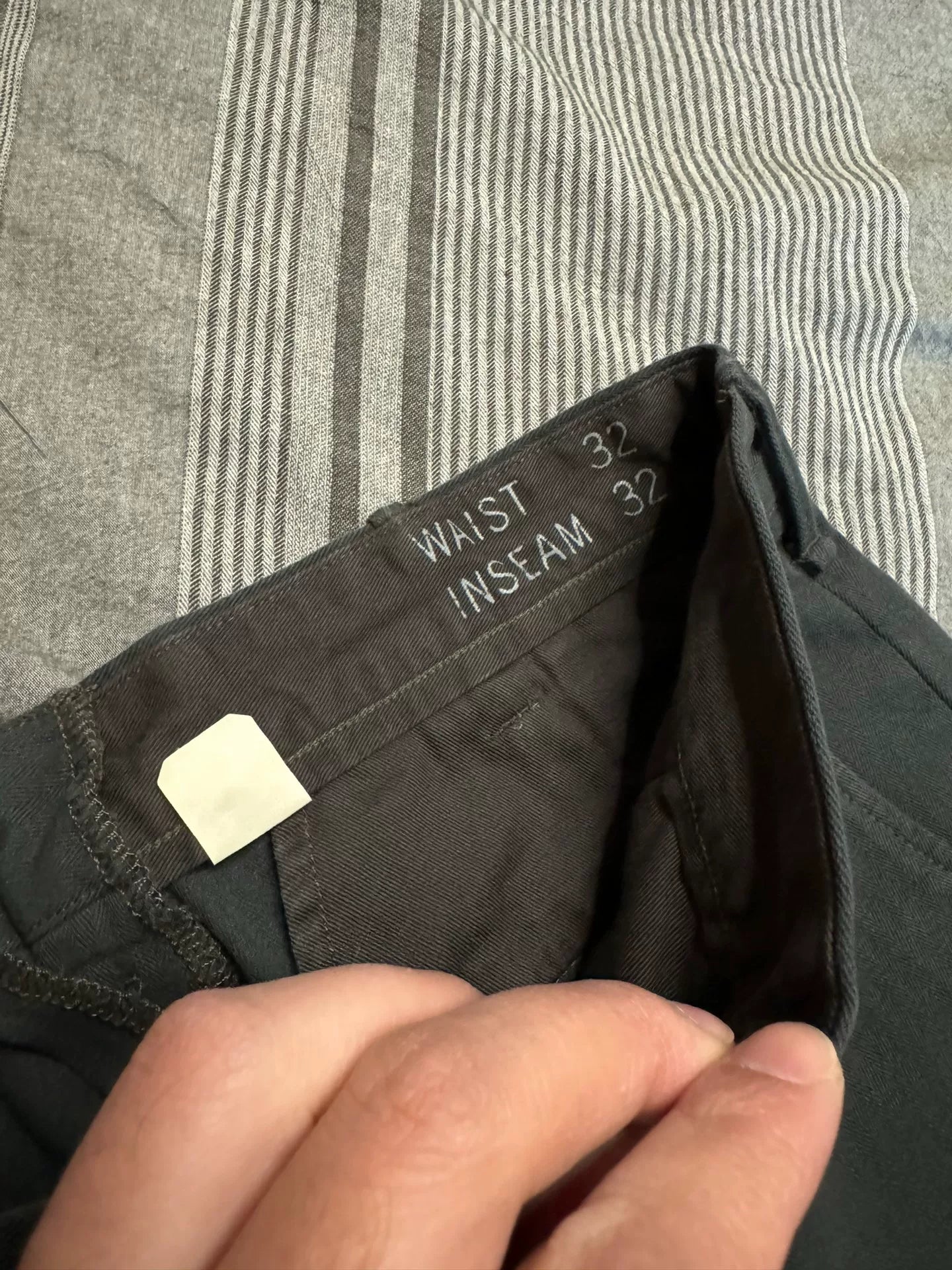 vintage black gray military officer pants