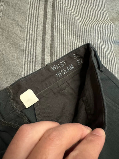 vintage black gray military officer pants