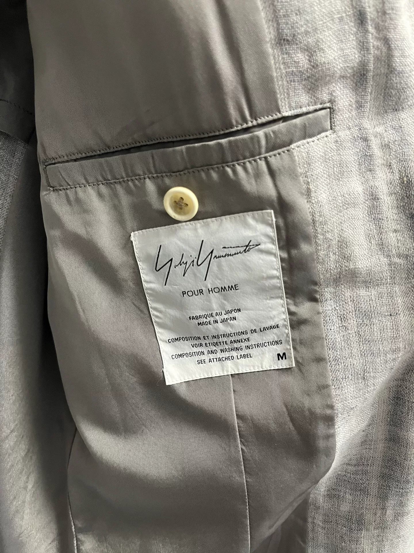 Yohji Yamamoto Striped Linen Blazer