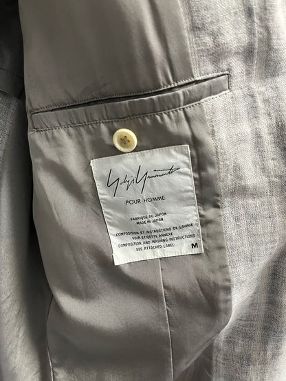 Yohji Yamamoto Striped Linen Blazer