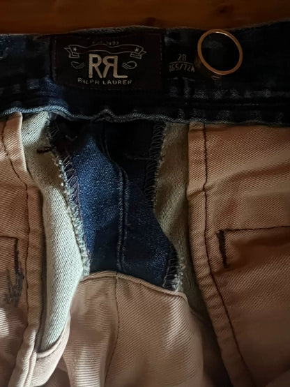 double rrl denim suspender pants