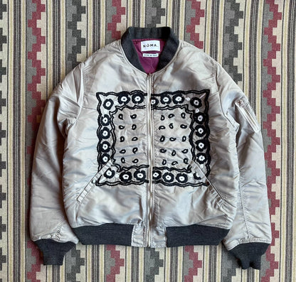 hand embroidery flight jacket reversible design