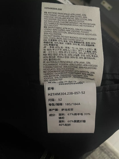 AMI Paris Oversized Wool Coat Size 52