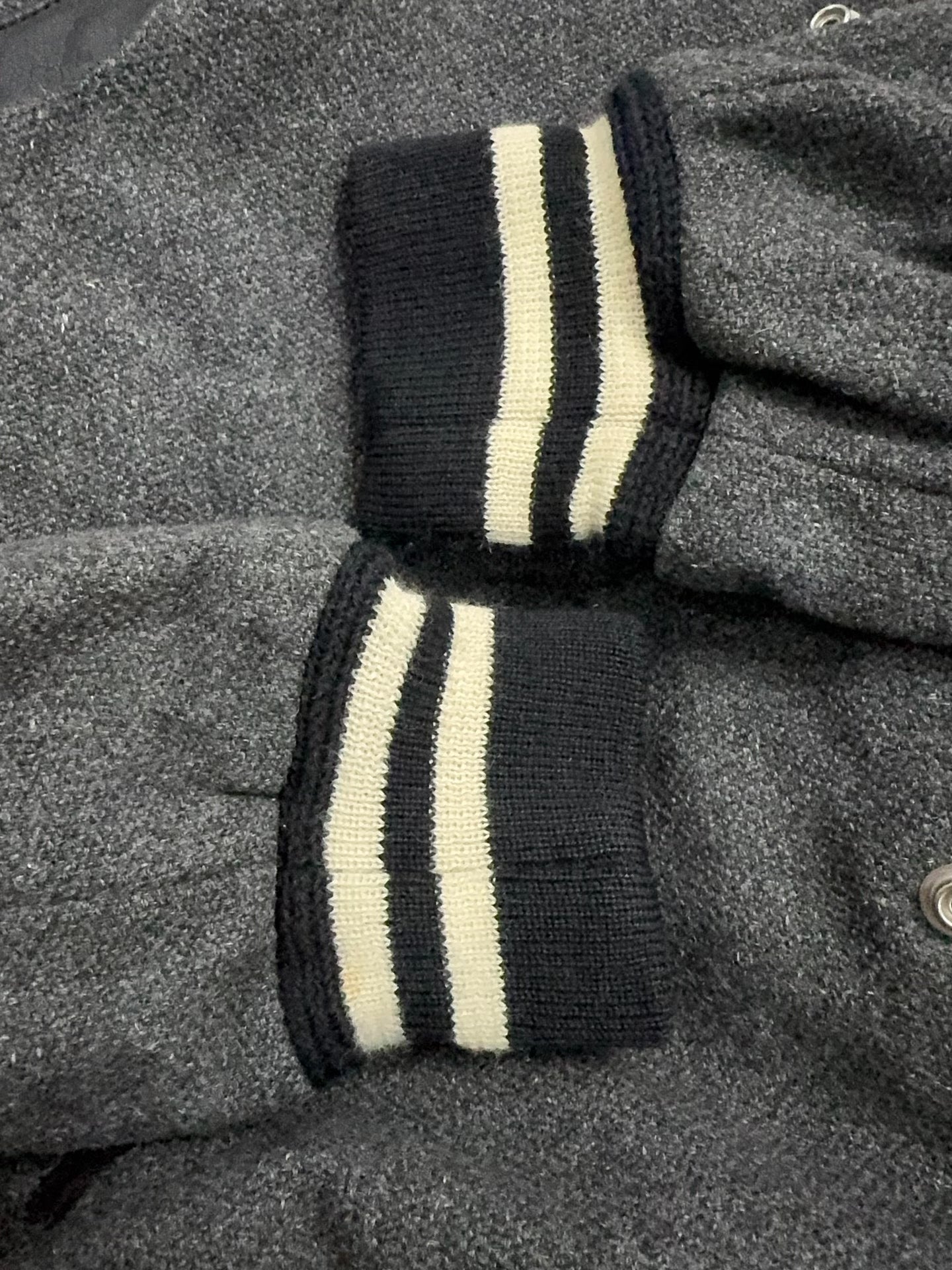 Saint Laurent Gray Baseball Jacket