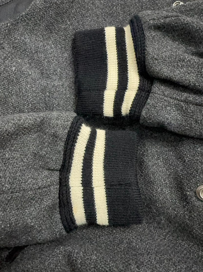 Saint Laurent Gray Baseball Jacket