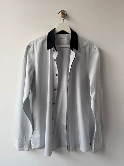dries van noten black and gray shirt