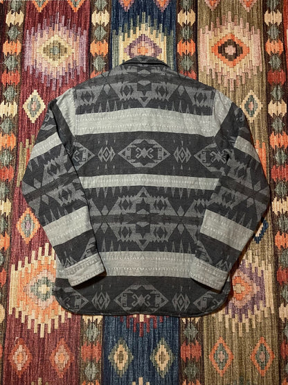 RRL Charcoal Houndstooth Wool Blend Shirt