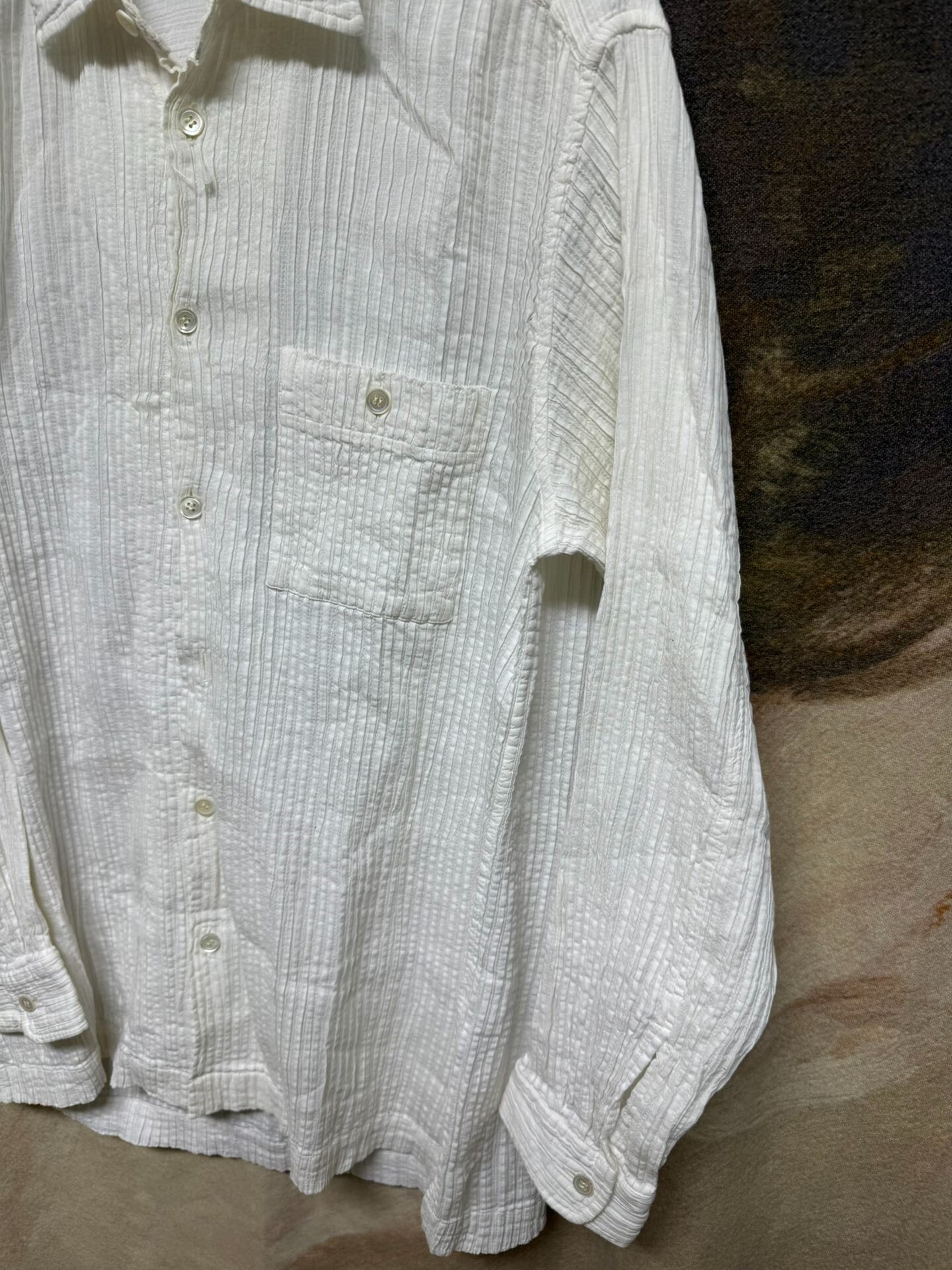 Issey Miyake Men Gingham Layered Shirt Jacket