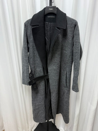 thick wool blend coat by yohji yamamoto